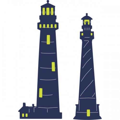 Универсални шаблони за рязане и релеф морски фар - 2 вида - Cheery Lynn - Lighthouse Set of 2